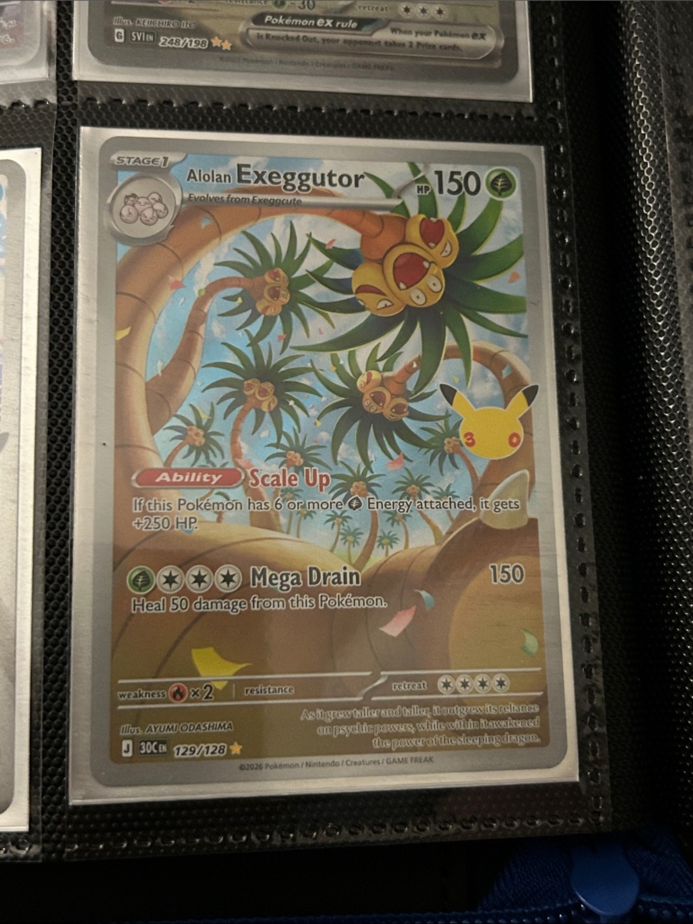 Alolan Exeggutor Full-Art Trading Card - Green